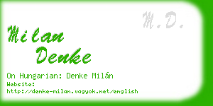 milan denke business card