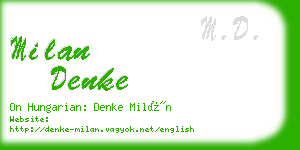 milan denke business card